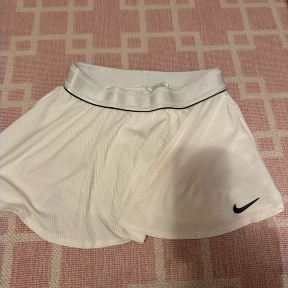 Nike Women's White and Black Athletic Shorts